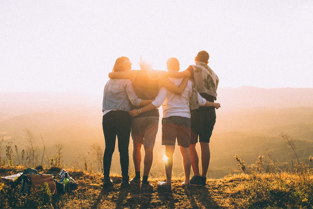 Friends spending time outside