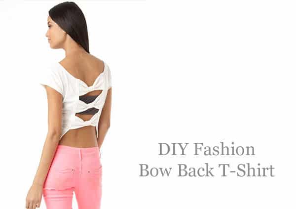 DIY bow back tshirt