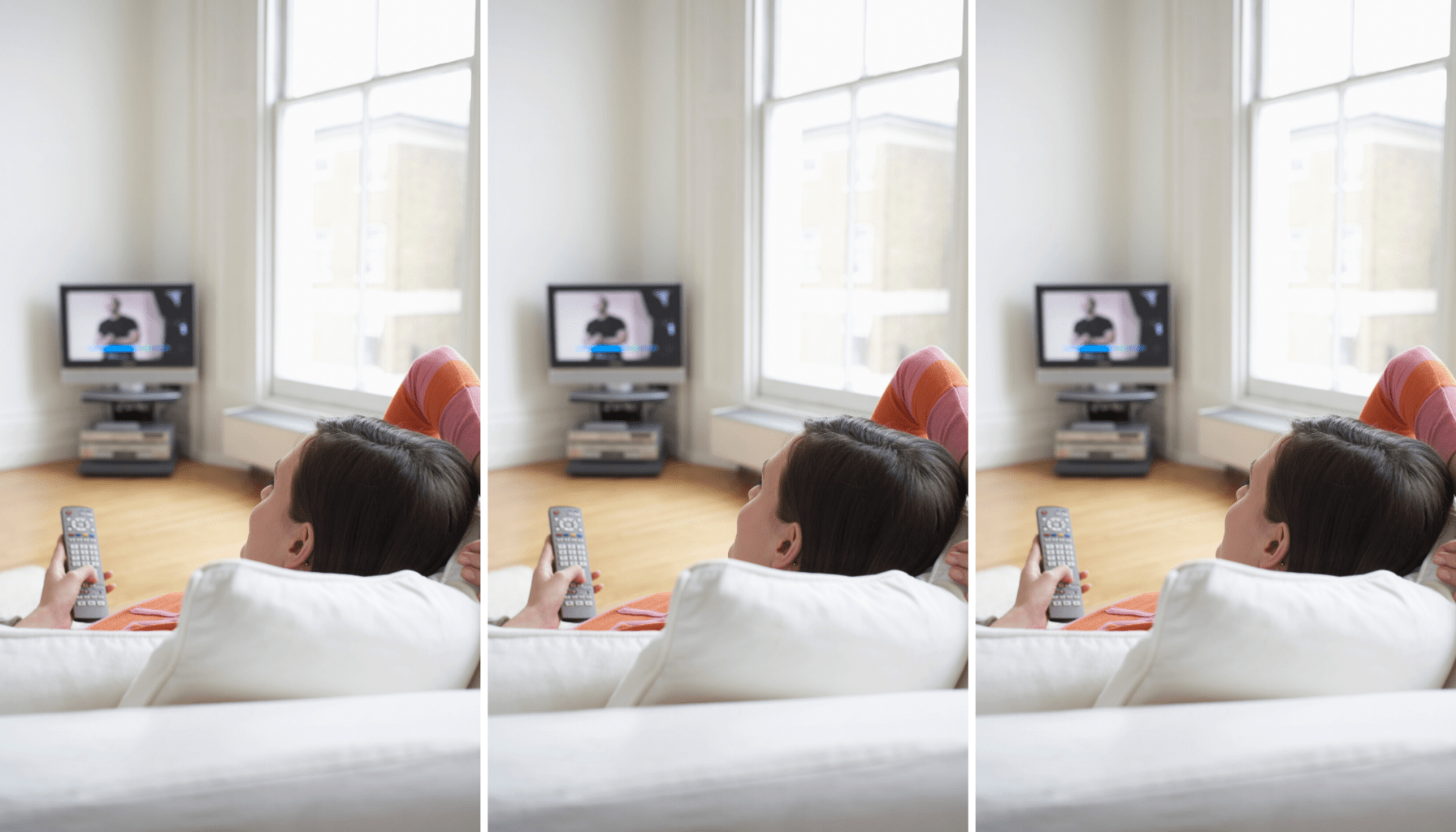 Woman watching TV