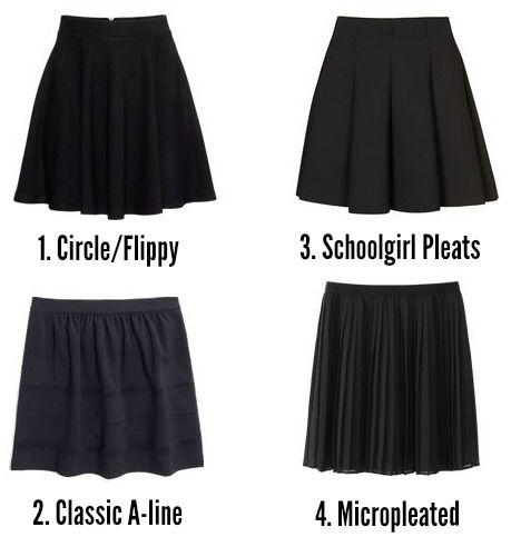 Cute black skater skirts