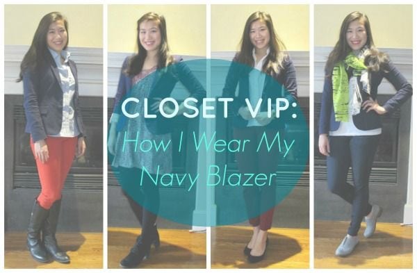 How I wear my navy blazer