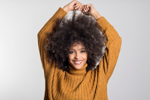Woman with an afro
