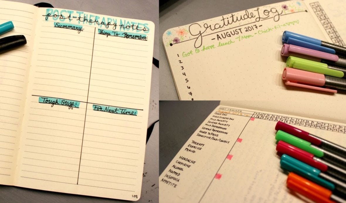 Mental health tracking my bullet journal