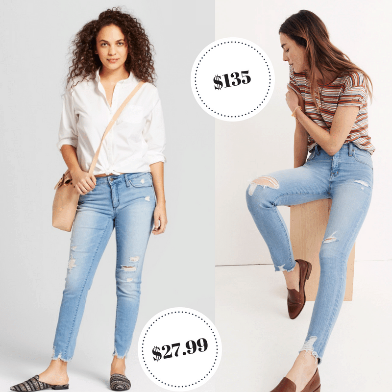 Target Universal Thread jeans vs Madewell denim