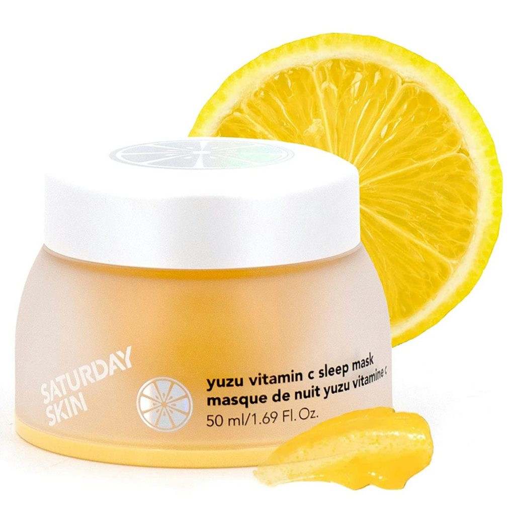 Saturday Skin Yuzu Vitamin C Sleep Face Mask Skin Care Retinol Niacinamide Face Moisturizer