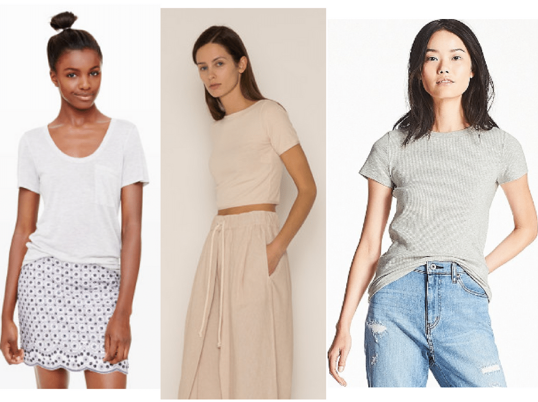 Best places to buy basics: Basic t shirts from club monaco, gap and more