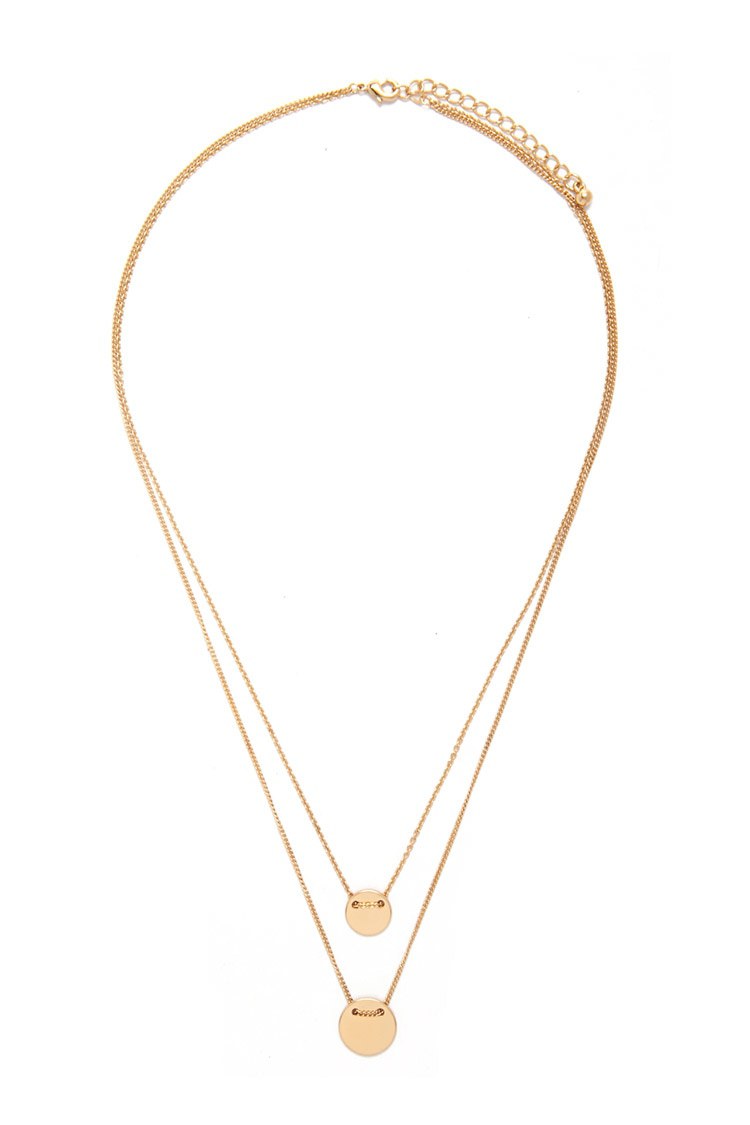 Forever 21 Layered Disk Necklace