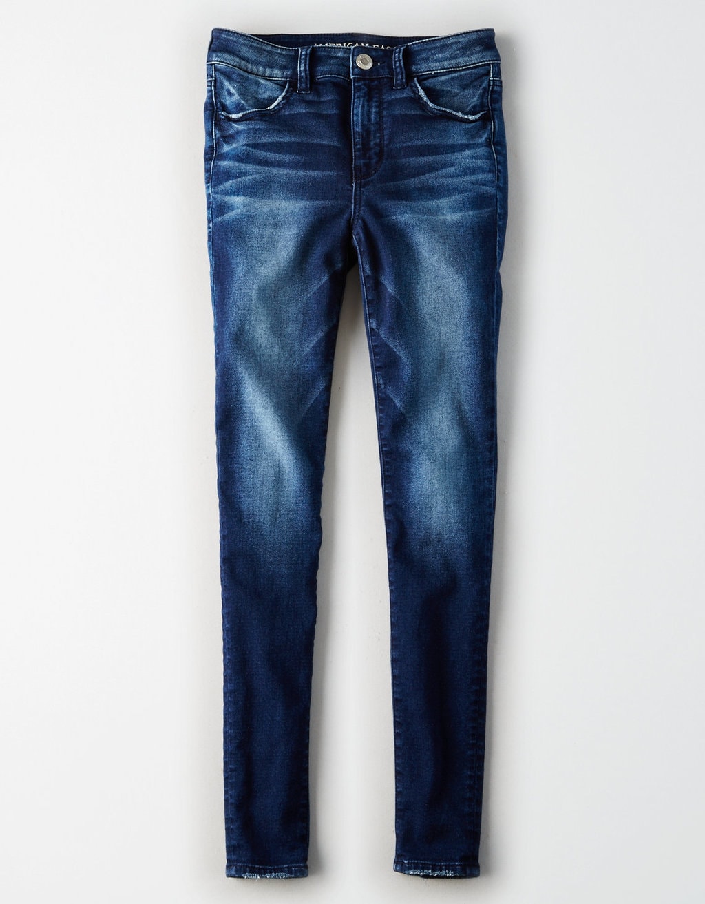 A pair of mid-wash jeans