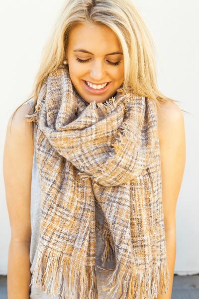 Plaid Blanket Scarf