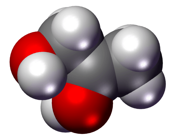 Propylene Glycol Spacefill Model