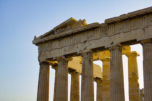 Acropolis with sunrise