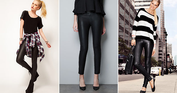Cute and affordable faux leather leggings for fall