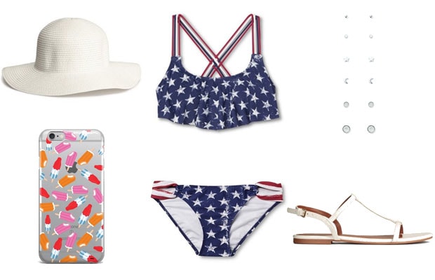 American flag bikini summer outfit