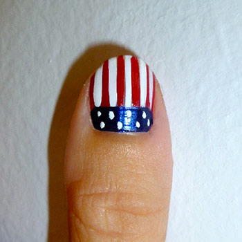 American flag nail