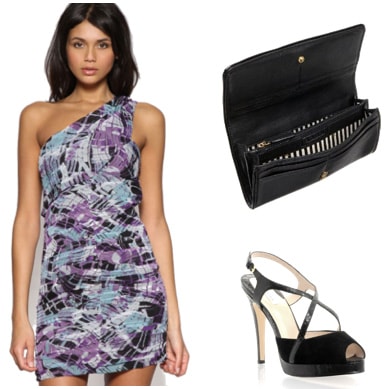 Patterned dress outfit inspired by Anna Kendrick at the MTV Movie Awards