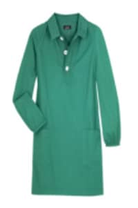A.P.C. green long sleeved shirt dress
