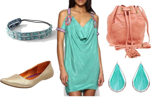 Aqua dress outfit inspired by Princess Jasmine from Aladdin