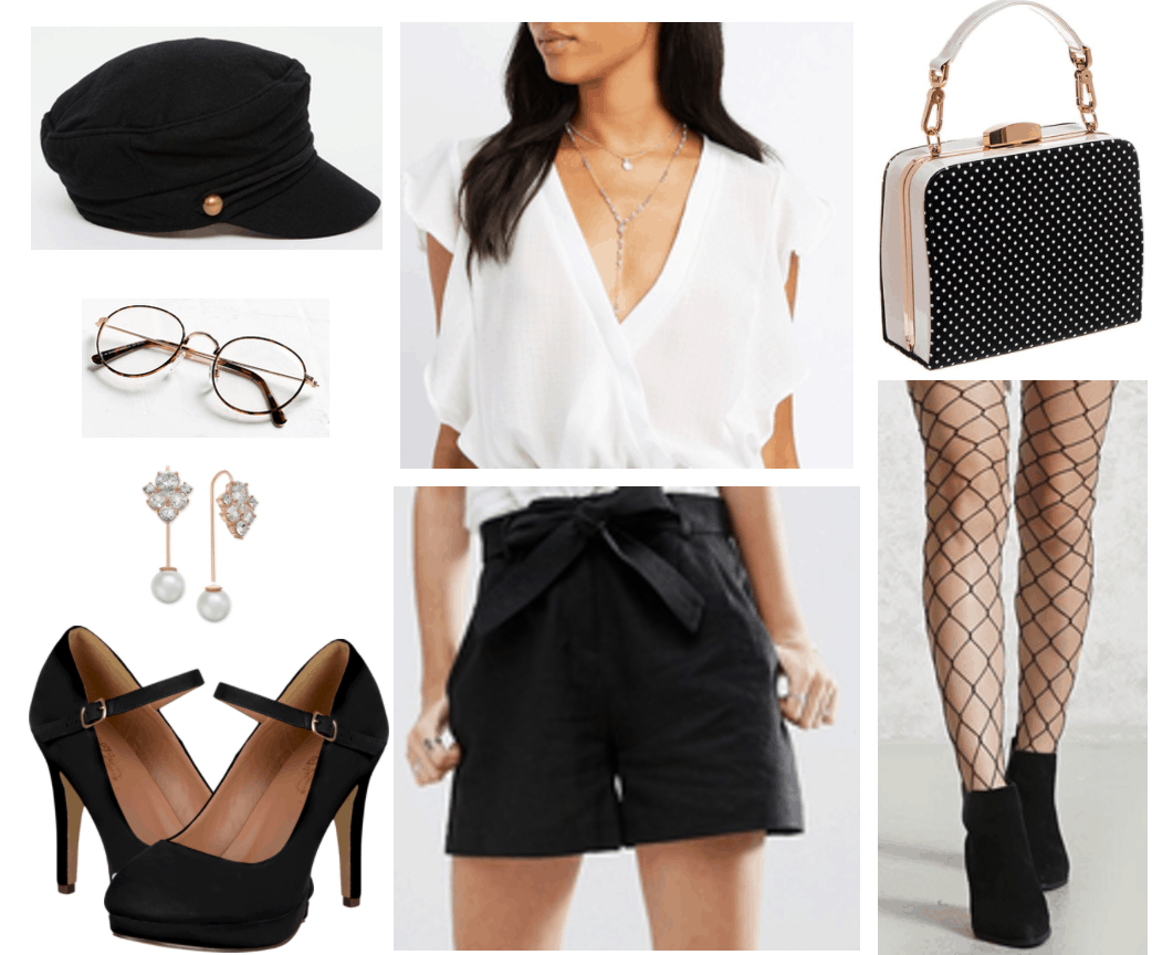 Classy outfit with black felt baker boy cap