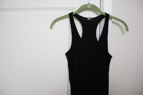 Basic black tank top