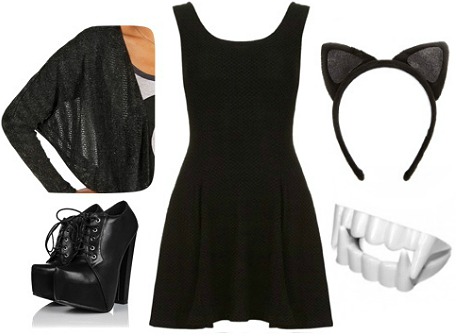 Bat halloween costume - black dress Halloween costume ideas