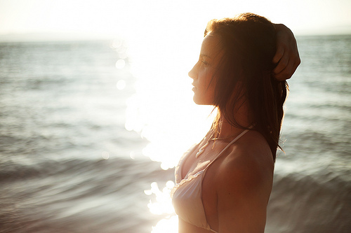 Beach girl just breathe