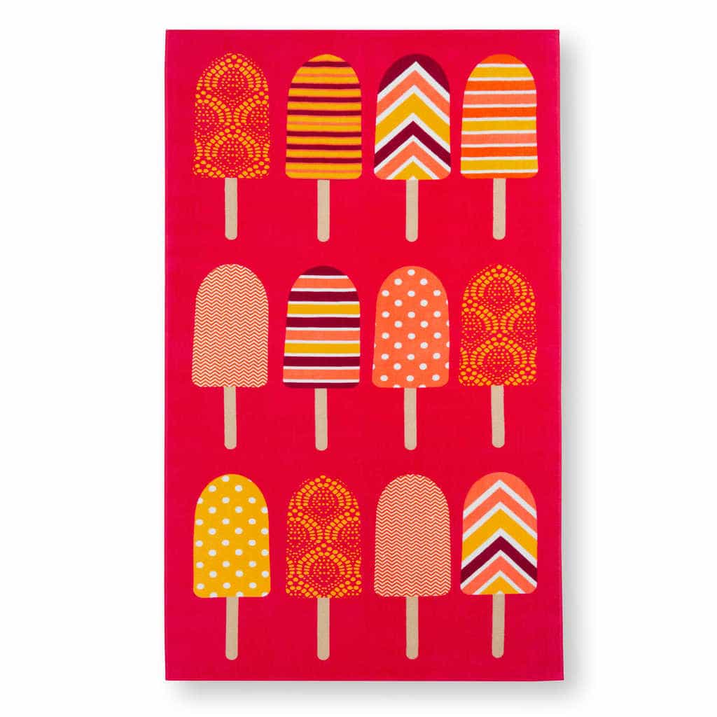 Popsicle print beach towel