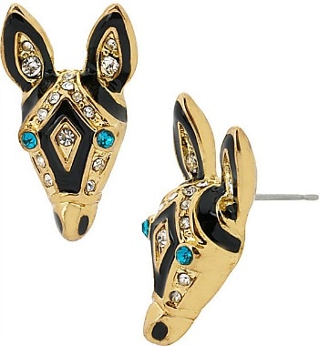 Betsey Johnson zebra earrings
