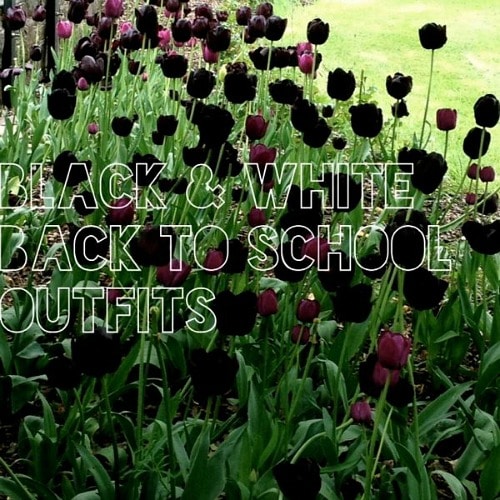 Black and white back to school outfits