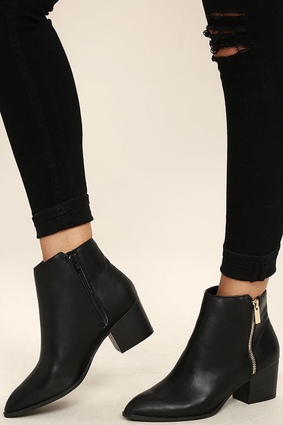 black ankle boots jcpenney