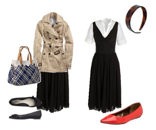 black dress 2 ways