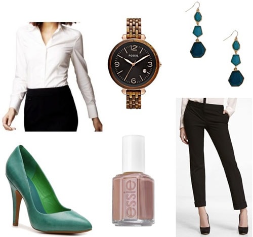 How to wear black pants and a white shirt - upgraded boho chic outfit