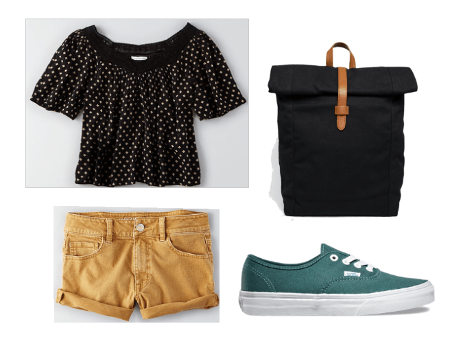Black peasant top