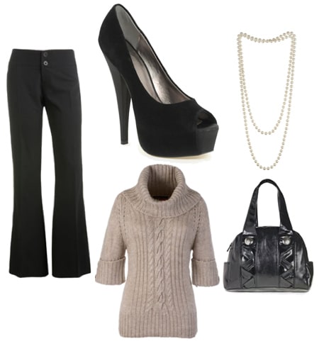 How to wear black pumps at work