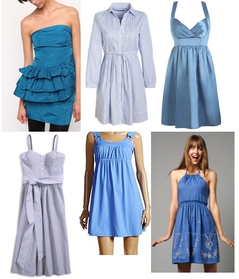 blue dresses ex