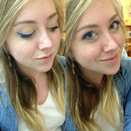 Blue eyeliner trend