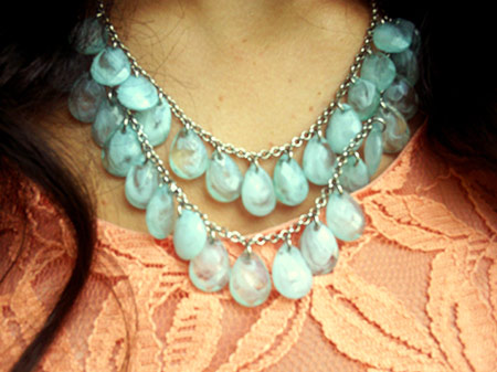 Blue stone necklace