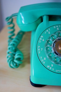 Blue telephone
