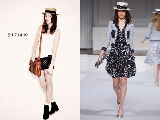 Topshop Boater Hat and Oscar de la Renta Boater Hat