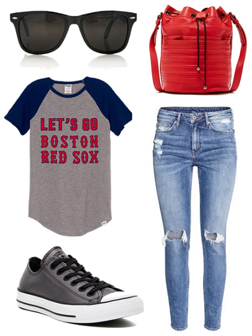 Outfit to wear to Fenway Park to see a Boston Red Sox game