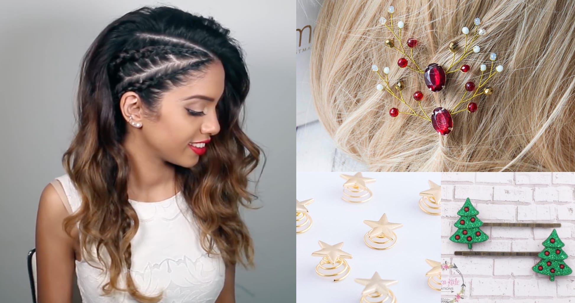 Fierce Side Braids With Hair Accessories