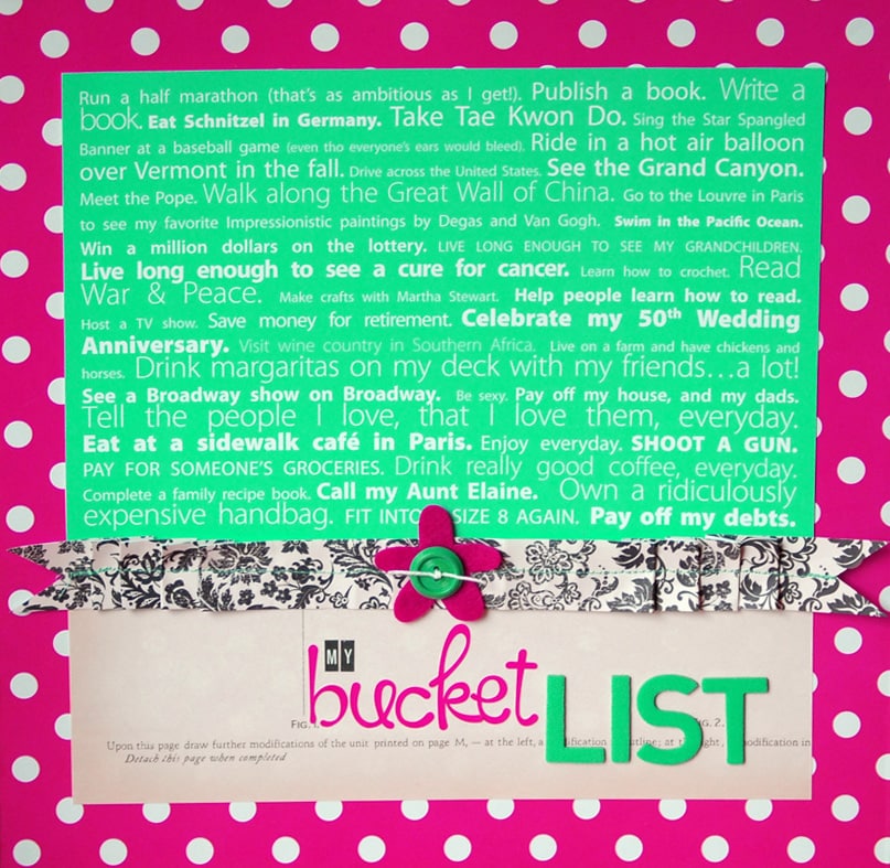 Bucket list