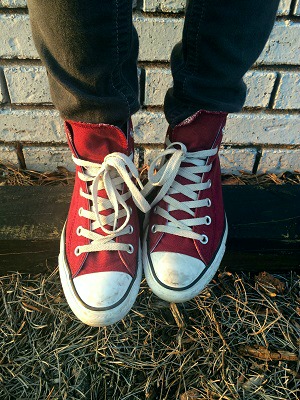 Burgundy chuck taylors