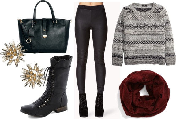 Class to Night Out: Leather Look Leggings