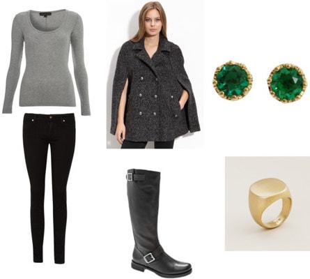 Cape coat outfit 2