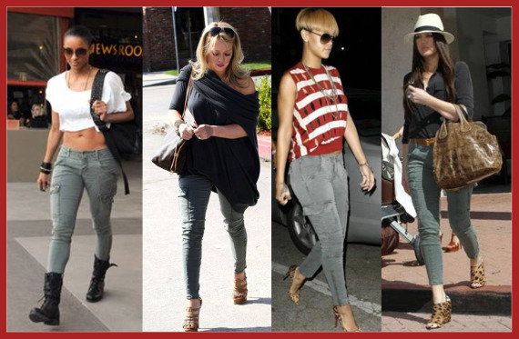 celebrities in cargo pants