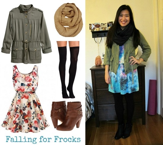 Cargo jacket and summer dress look