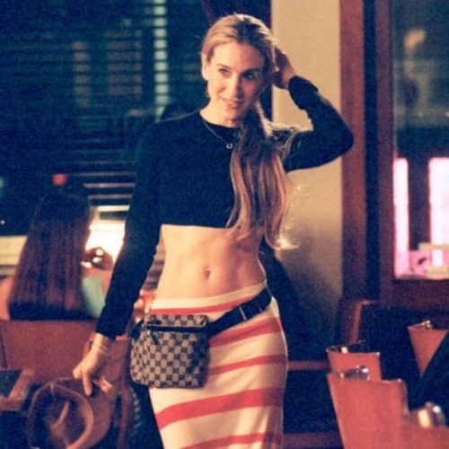 carrie bradshaw in a crop top