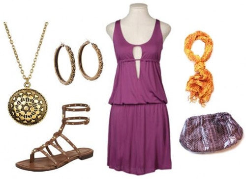 Casual grecian-inspired dress outfit