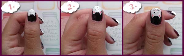 Cat attack nail tutorial steps cat face