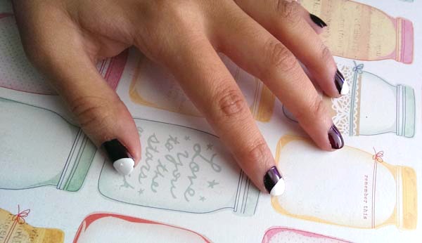 Cat nail art tutorial half circle